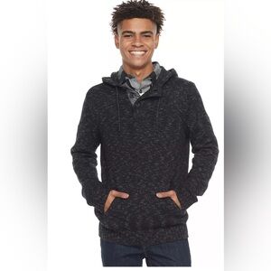 Urban Pipeline Charcoal Knit Hoodie